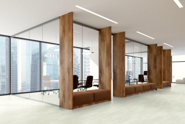 LVT Vinüülparkett Contours 8,0mm Mist – Chevron IC5580CH58513 hall_2