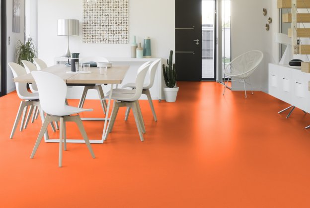 Linoleum Gerflor Acoustic Plus Colorette 0170 Kumquat Orange oranž_2