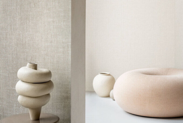 Tekstiiltapeet Vescom Linen Linosa 2106.01 valge_2