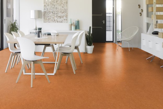 Linoleum Gerflor Acoustic Plus Marmorette 0073 Spicy Orange oranž_2